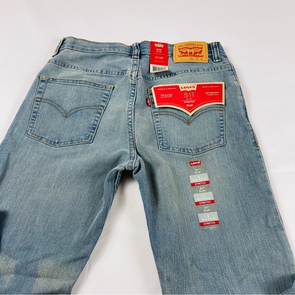 Levi's 511 Slim Flex Stretch Blue Jeans Boy Youth Size: 18 Reg 29x31 New MSRP:48 - Picture 13 of 15